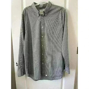 NWT Five Four Nick Wooster Button Down Shirt Mens size XL Gingham black/white